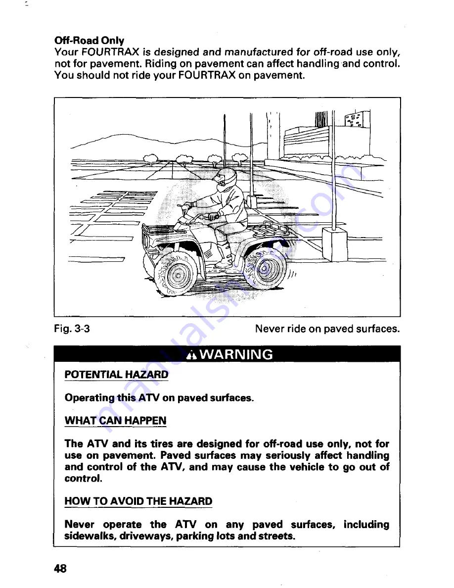 Honda 1997 TRX300 Fourtrax 300 Owner'S Manual Download Page 54