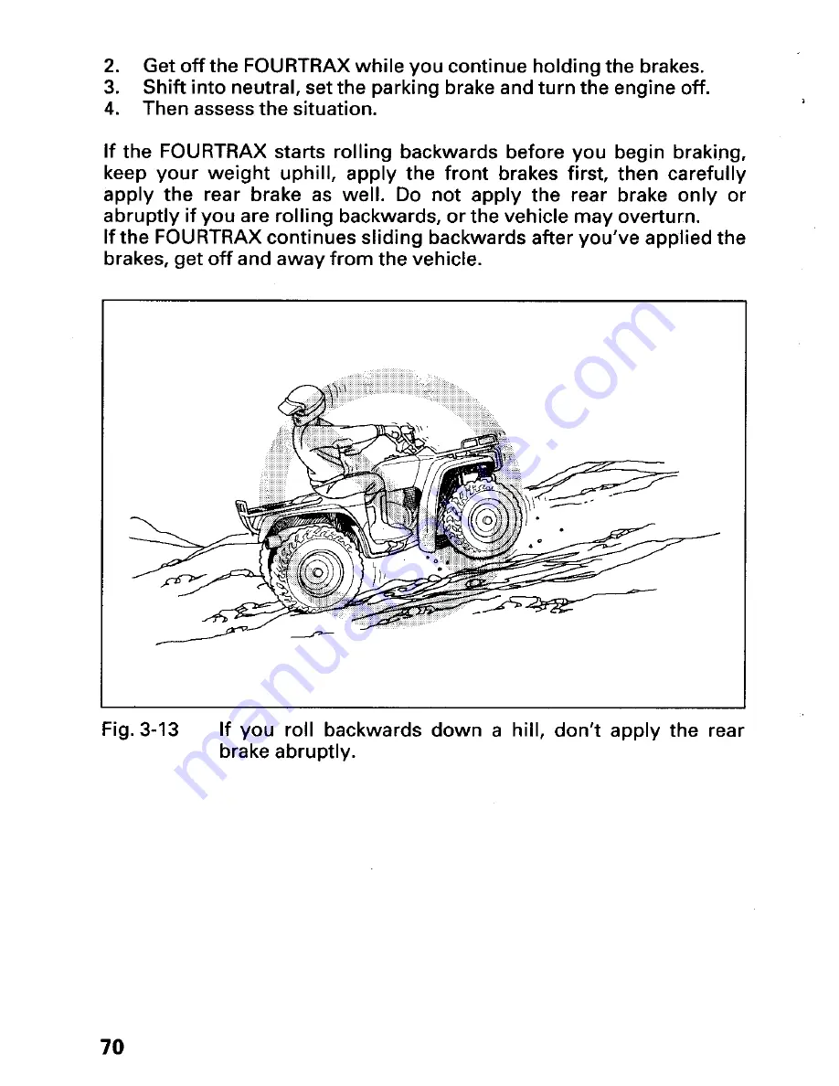 Honda 1997 TRX300 Fourtrax 300 Owner'S Manual Download Page 76