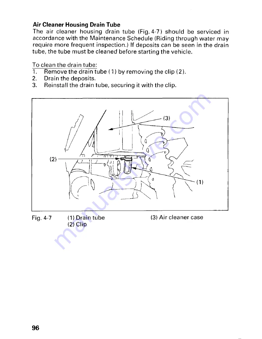 Honda 1997 TRX300 Fourtrax 300 Owner'S Manual Download Page 102