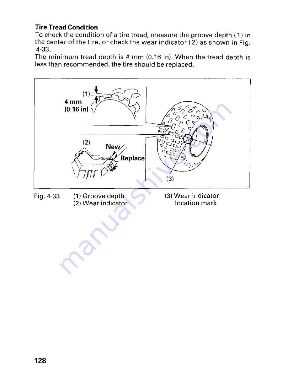 Honda 1997 TRX300 Fourtrax 300 Owner'S Manual Download Page 134