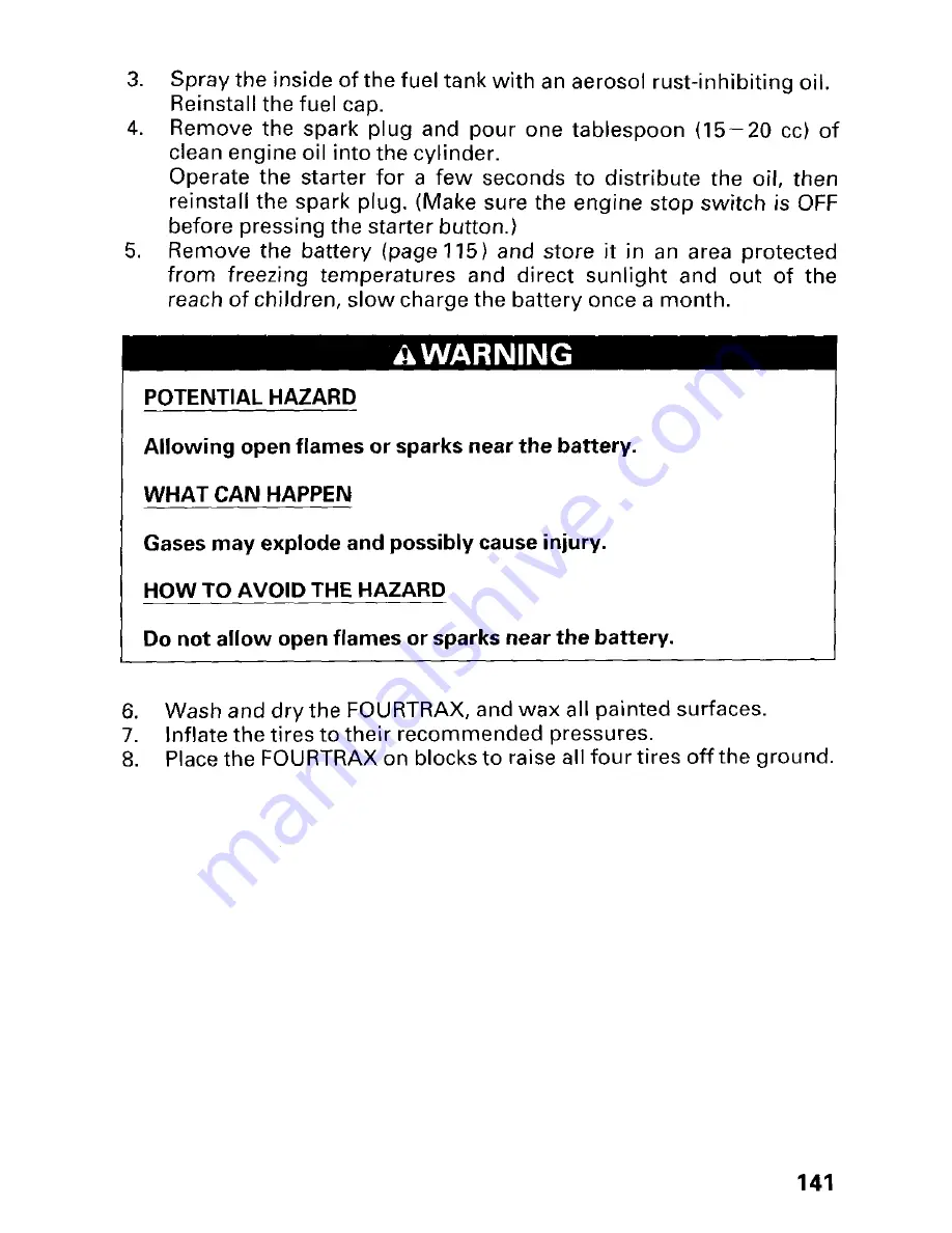 Honda 1997 TRX300 Fourtrax 300 Owner'S Manual Download Page 147