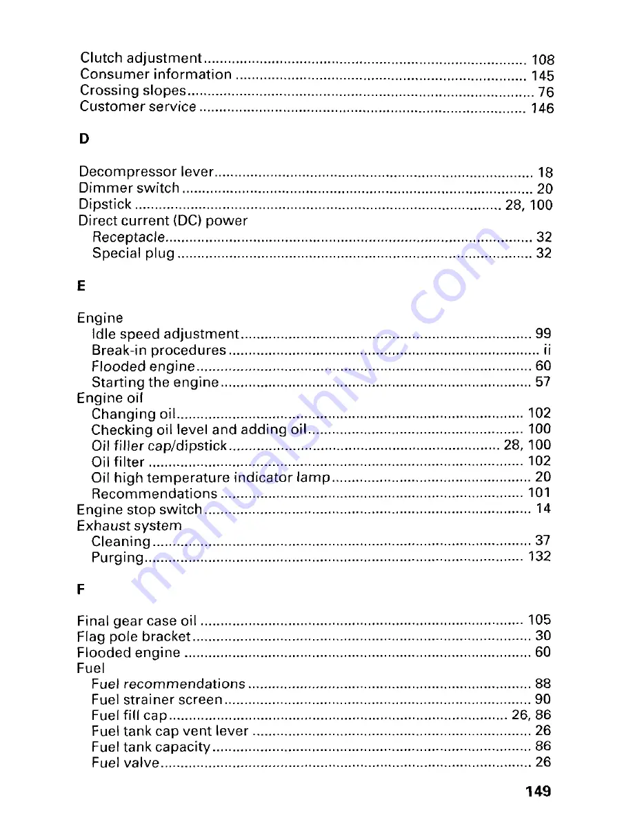 Honda 1997 TRX300 Fourtrax 300 Owner'S Manual Download Page 155