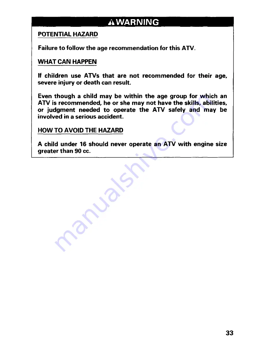 Honda 1999 FourTrax Recon TRX250 Owner'S Manual Download Page 38