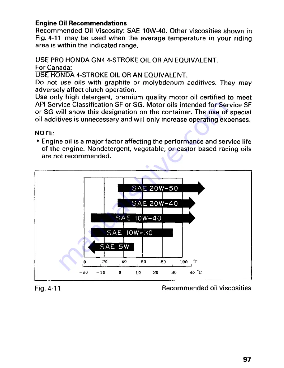 Honda 1999 FourTrax Recon TRX250 Owner'S Manual Download Page 102