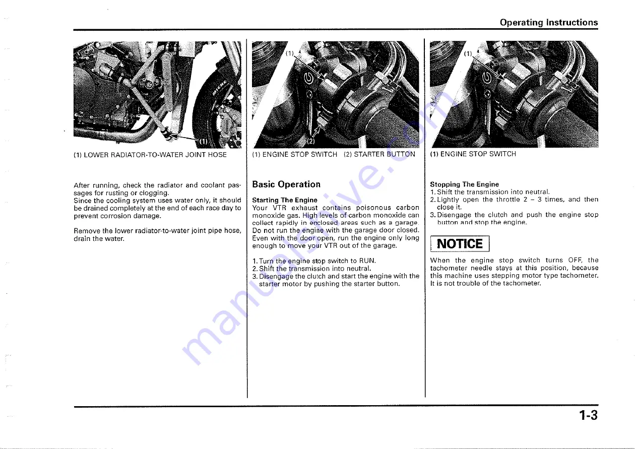 Honda 2000-VTR1000 SP1 Owner'S Manual Download Page 10