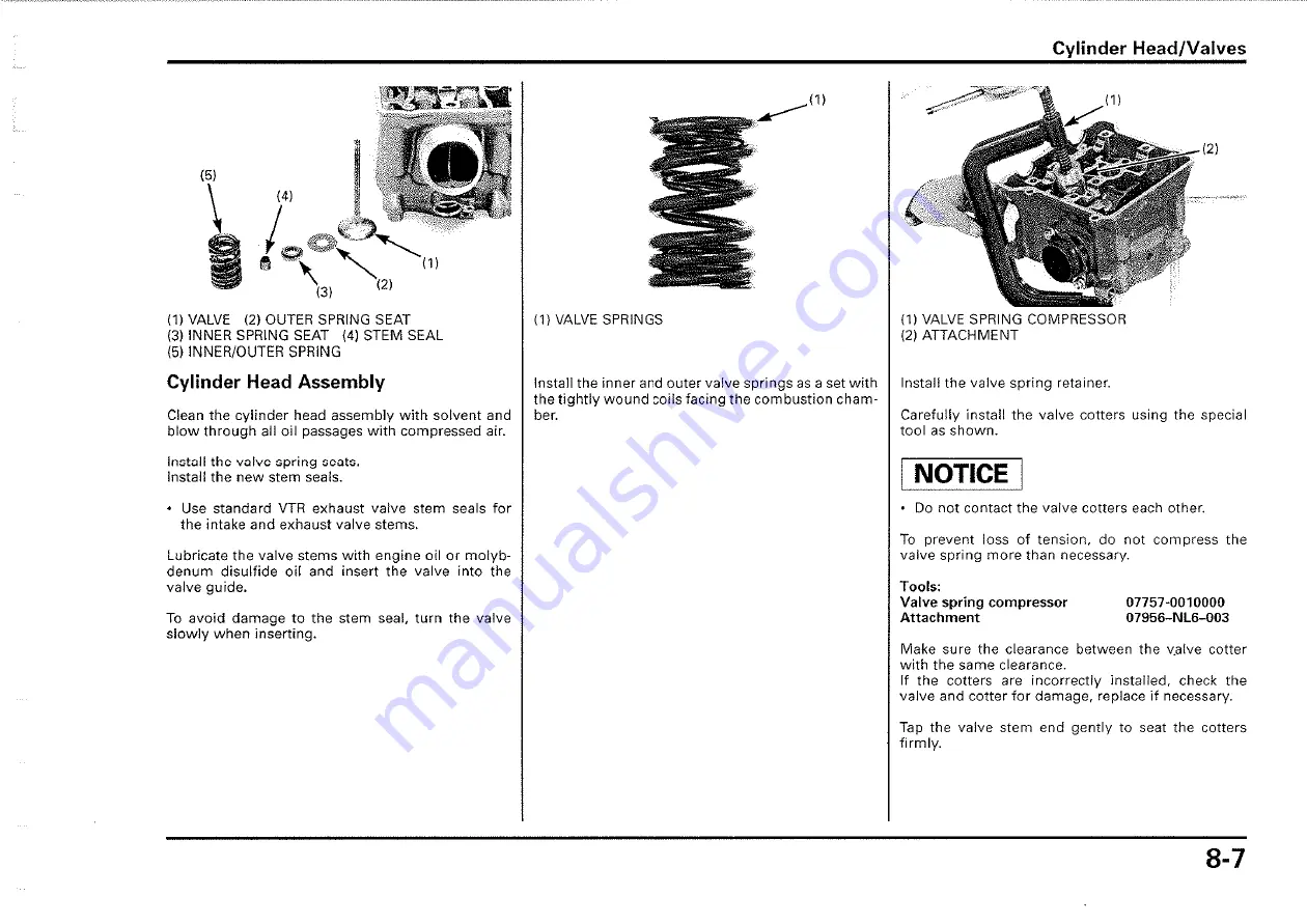 Honda 2000-VTR1000 SP1 Owner'S Manual Download Page 104