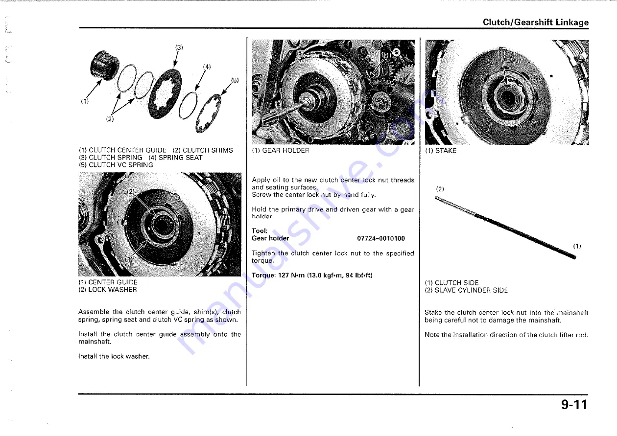 Honda 2000-VTR1000 SP1 Owner'S Manual Download Page 120