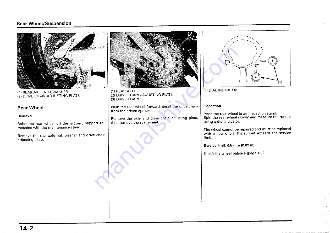 Honda 2000-VTR1000 SP1 Owner'S Manual Download Page 163