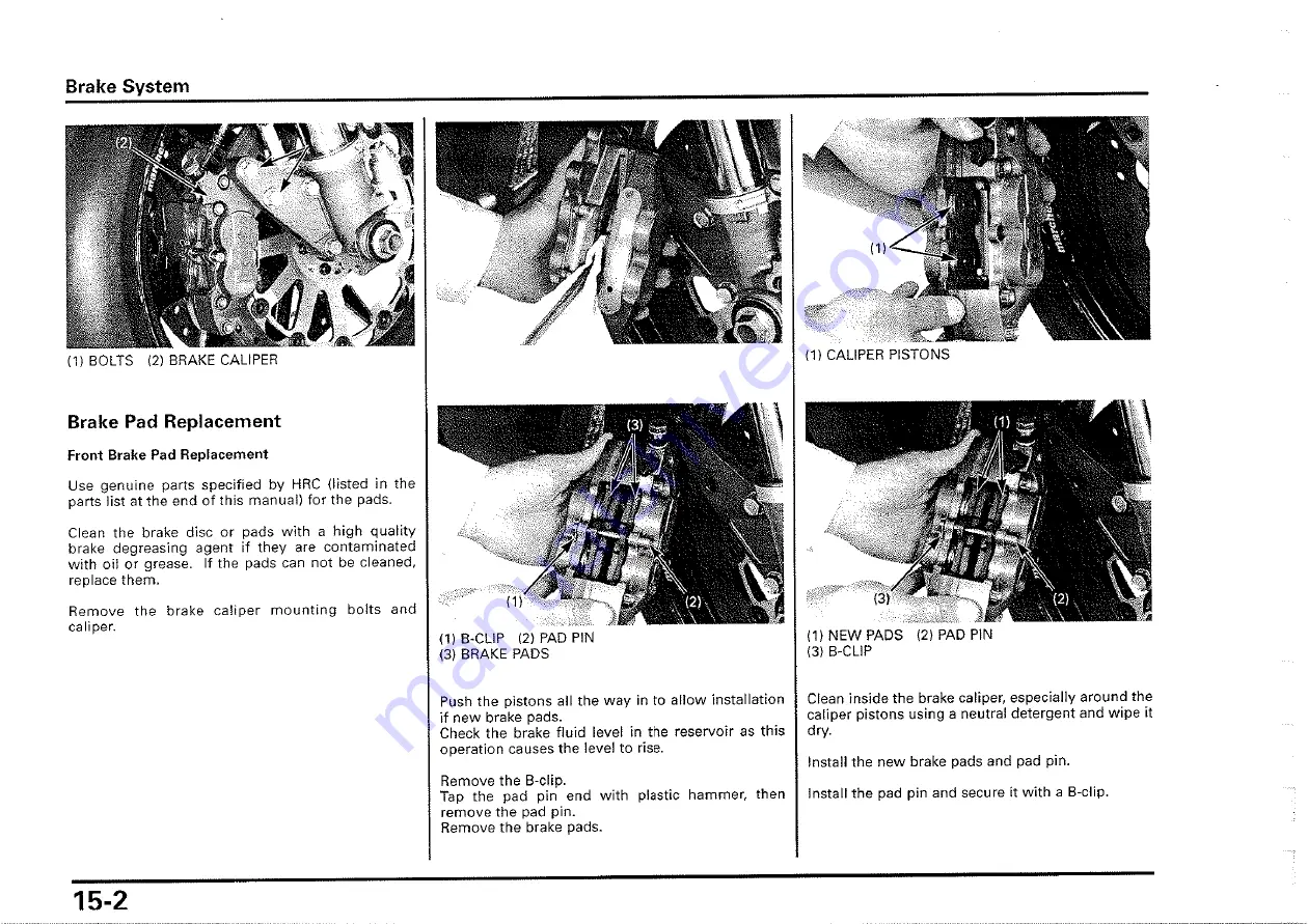 Honda 2000-VTR1000 SP1 Owner'S Manual Download Page 179