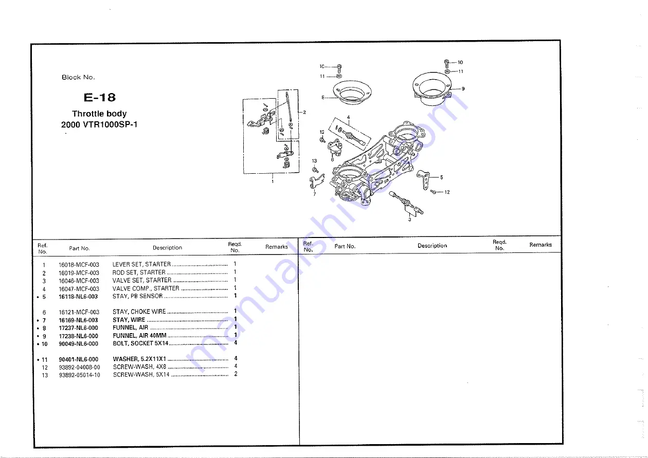 Honda 2000-VTR1000 SP1 Owner'S Manual Download Page 229