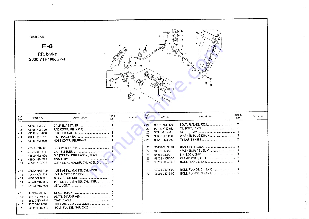 Honda 2000-VTR1000 SP1 Owner'S Manual Download Page 237