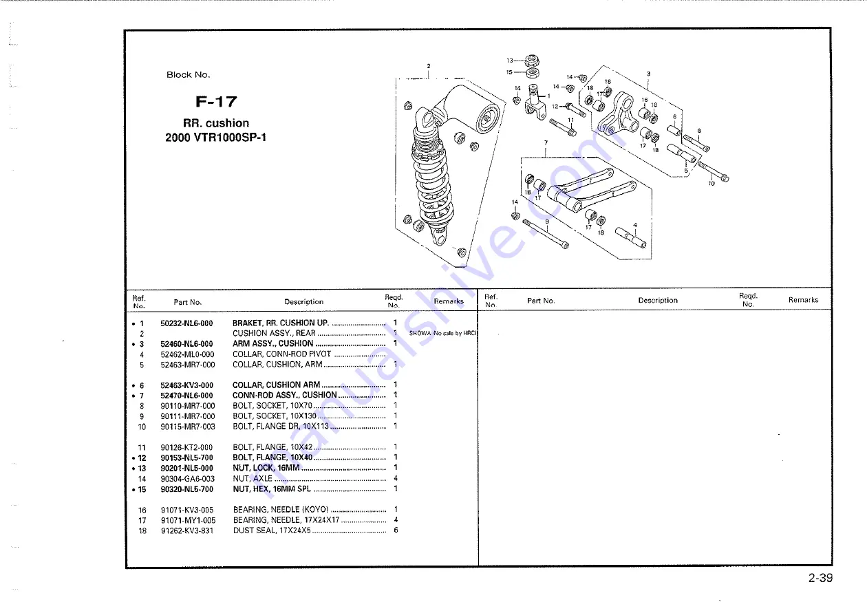 Honda 2000-VTR1000 SP1 Owner'S Manual Download Page 246