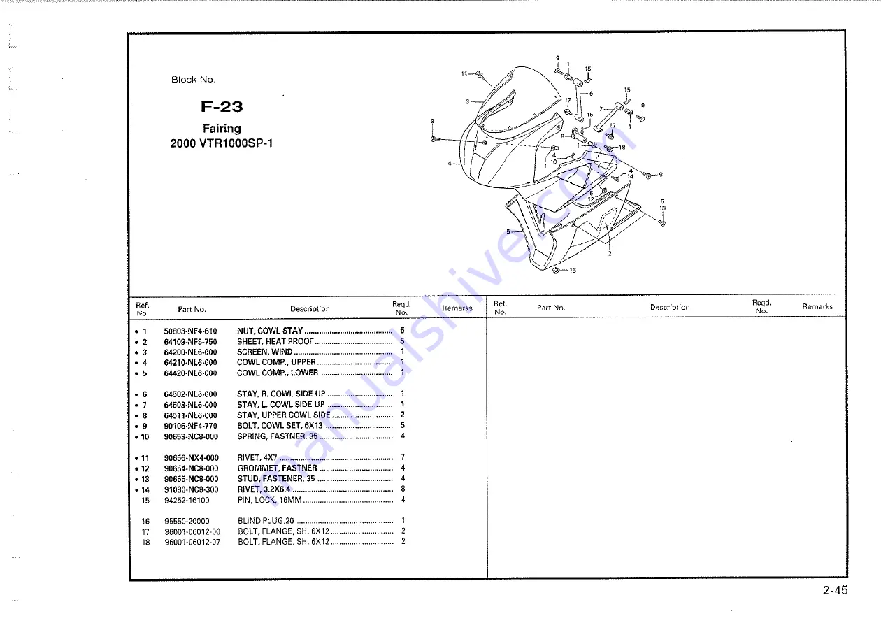 Honda 2000-VTR1000 SP1 Скачать руководство пользователя страница 252