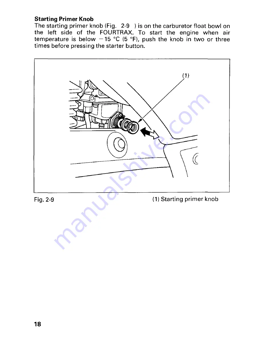 Honda 2001 FourTrax 350 TRX350TM Owner'S Manual Download Page 24