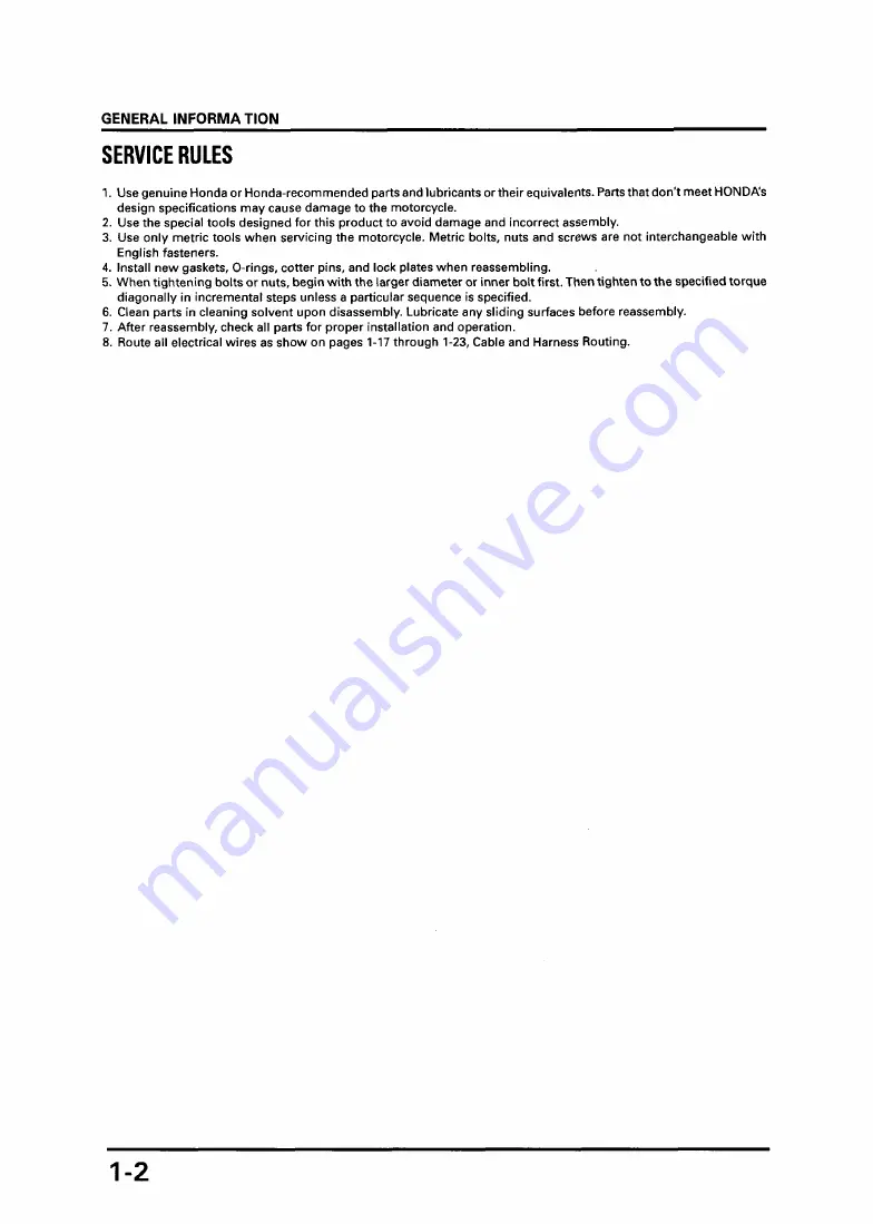 Honda 2002 CBR150R Manual Download Page 5