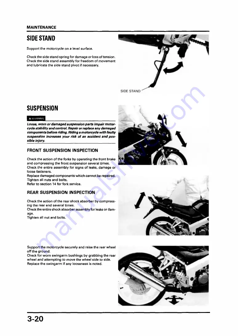 Honda 2002 CBR150R Manual Download Page 56