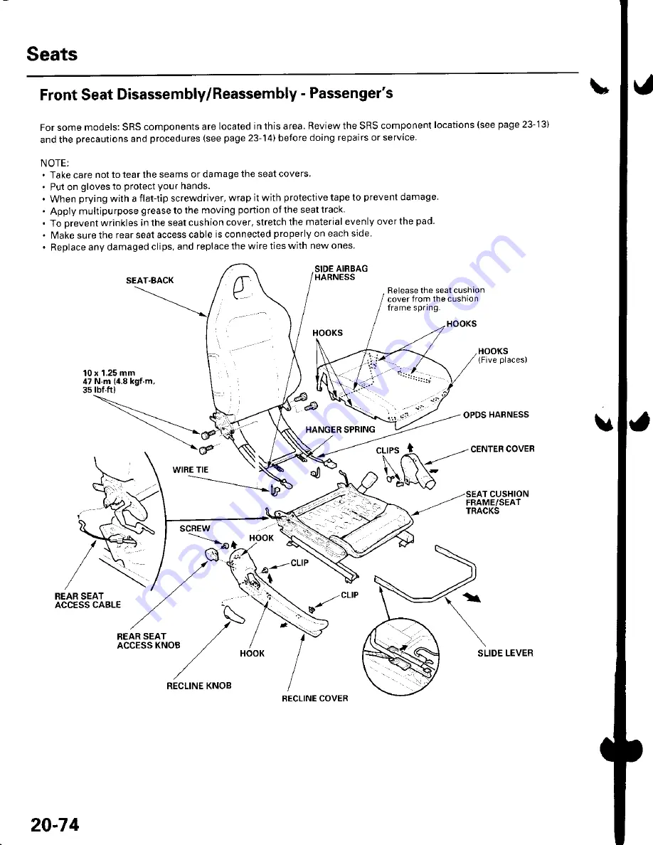 Honda 2002 Civic Hatchback Service Manual Download Page 75