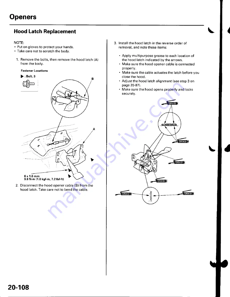 Honda 2002 Civic Hatchback Service Manual Download Page 109