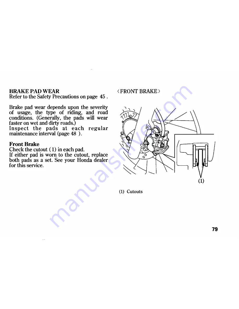 Honda 2002 CRF230F Owner'S Manual Download Page 89