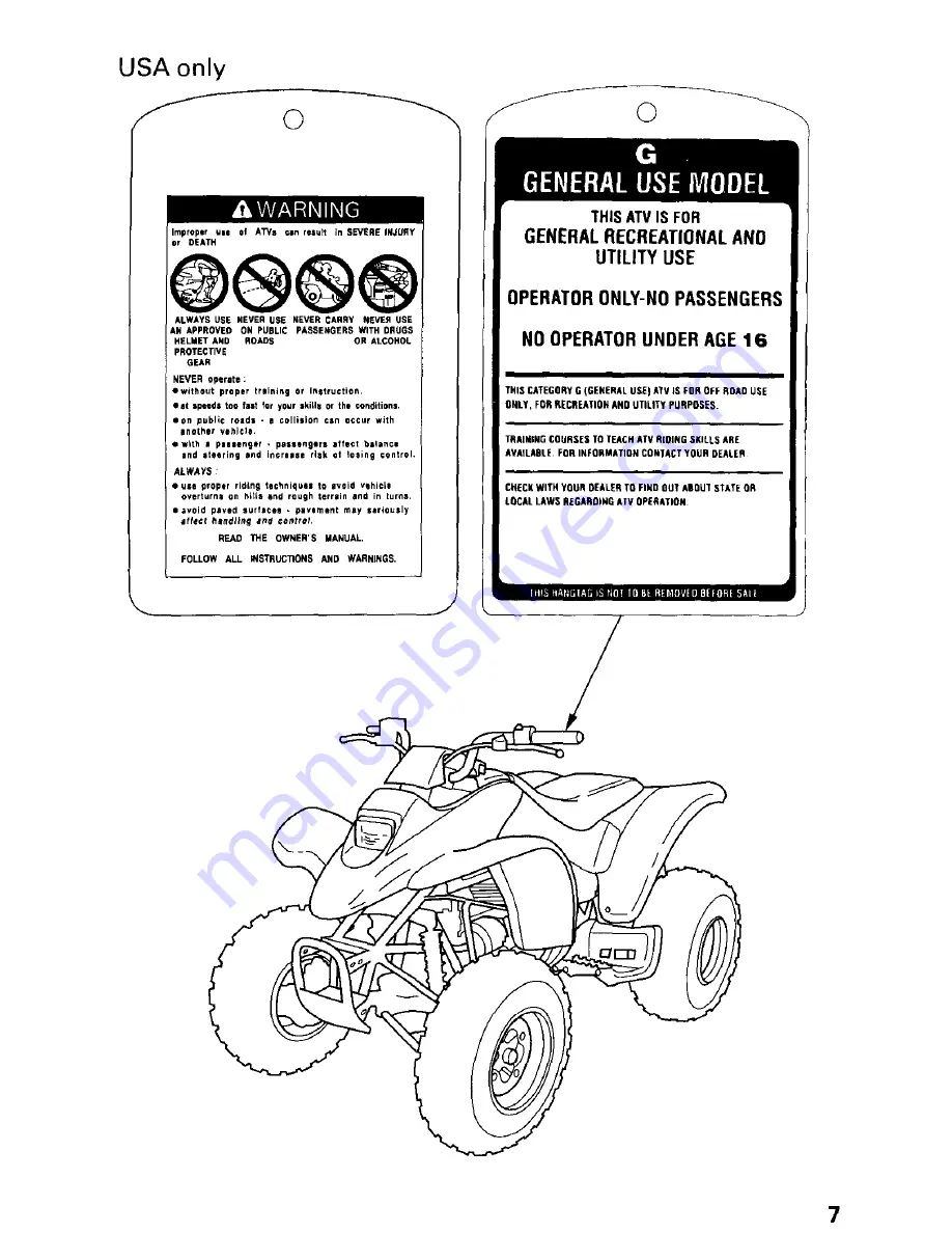 Honda 2002 TRX250EX Sportrax Скачать руководство пользователя страница 13