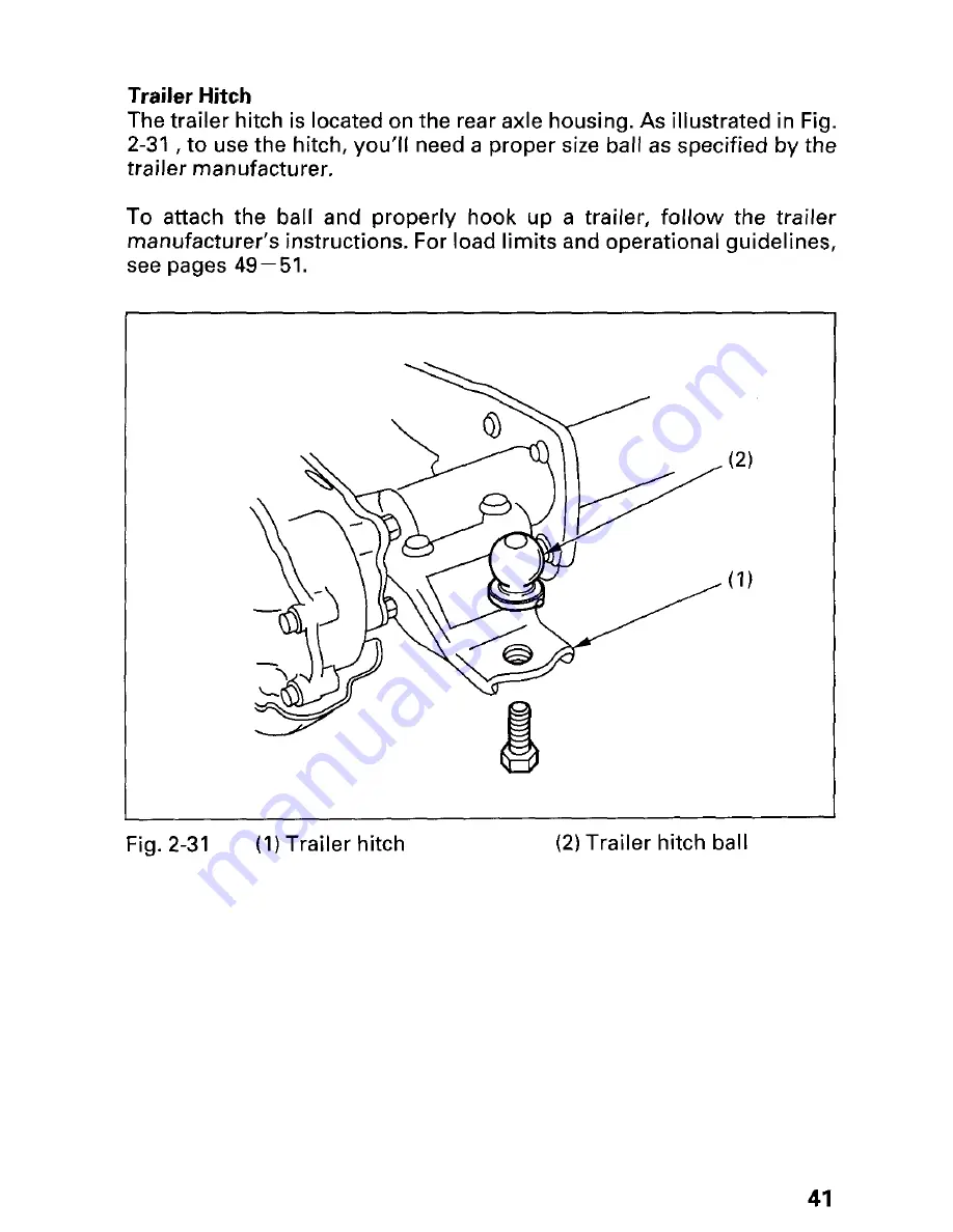 Honda 2002 TRX450FE Fourtrax Foreman FE Owner'S Manual Download Page 47