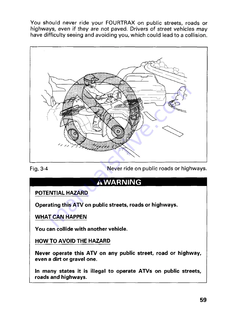 Honda 2002 TRX450FE Fourtrax Foreman FE Owner'S Manual Download Page 65