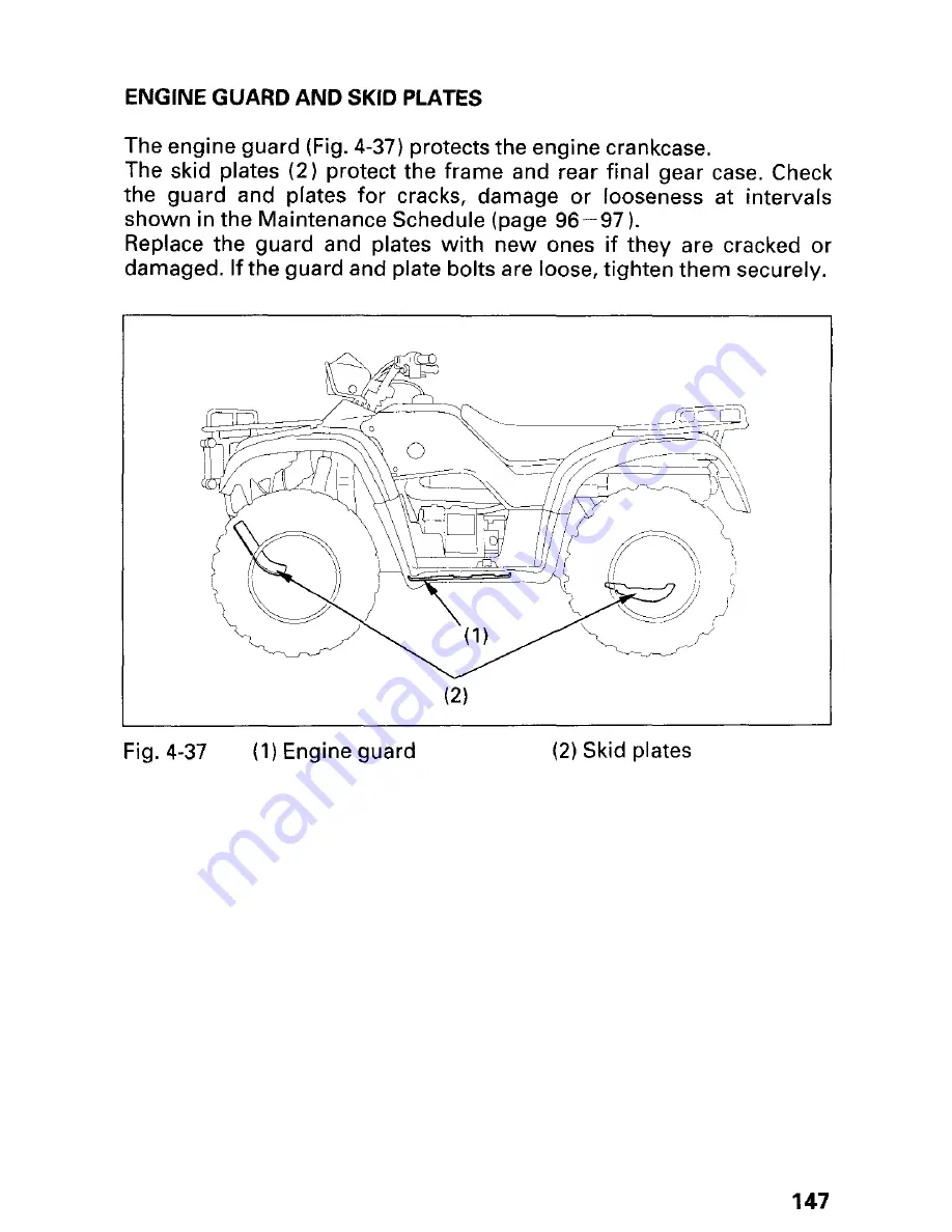 Honda 2002 TRX450FE Fourtrax Foreman FE Owner'S Manual Download Page 153