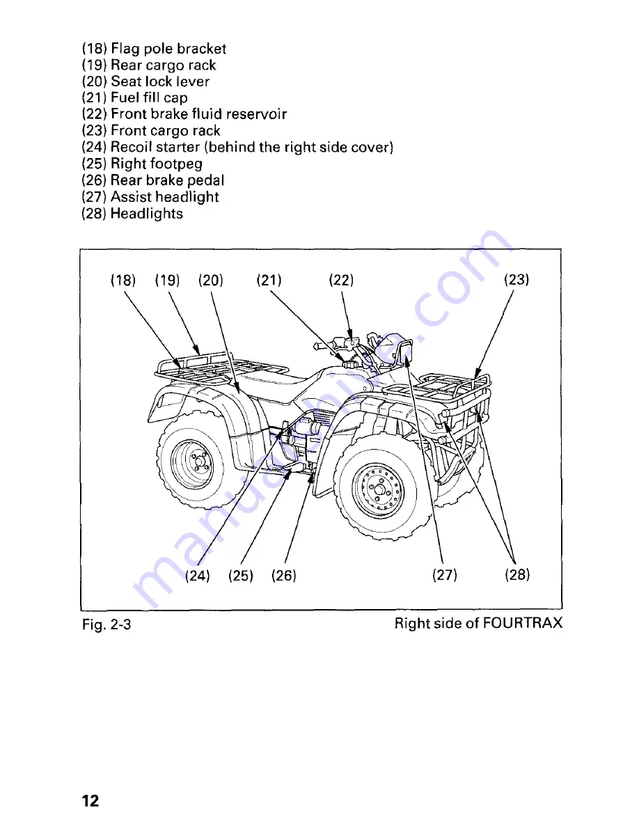 Honda 2002 TRX450FM FourTrax Foreman FM Скачать руководство пользователя страница 18