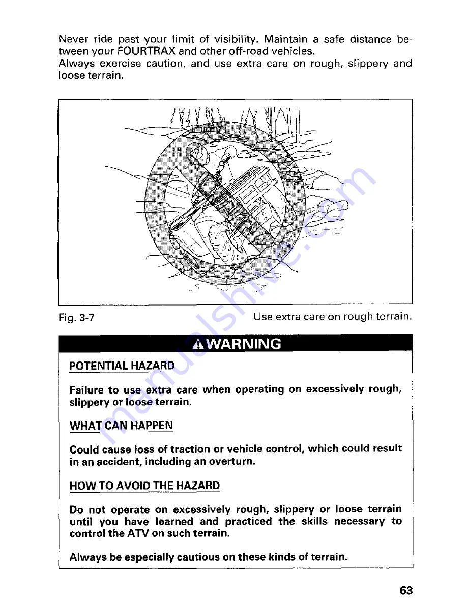 Honda 2002 TRX450FM FourTrax Foreman FM Owner'S Manual Download Page 69