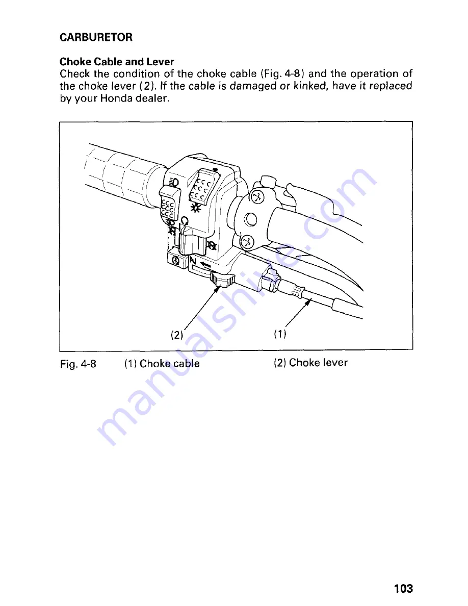 Honda 2002 TRX450FM FourTrax Foreman FM Owner'S Manual Download Page 109