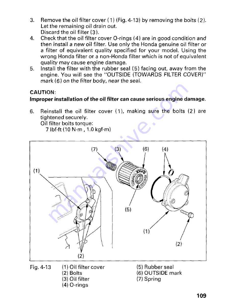 Honda 2002 TRX450FM FourTrax Foreman FM Owner'S Manual Download Page 115