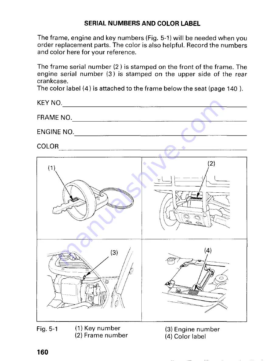 Honda 2002 TRX450FM FourTrax Foreman FM Owner'S Manual Download Page 166