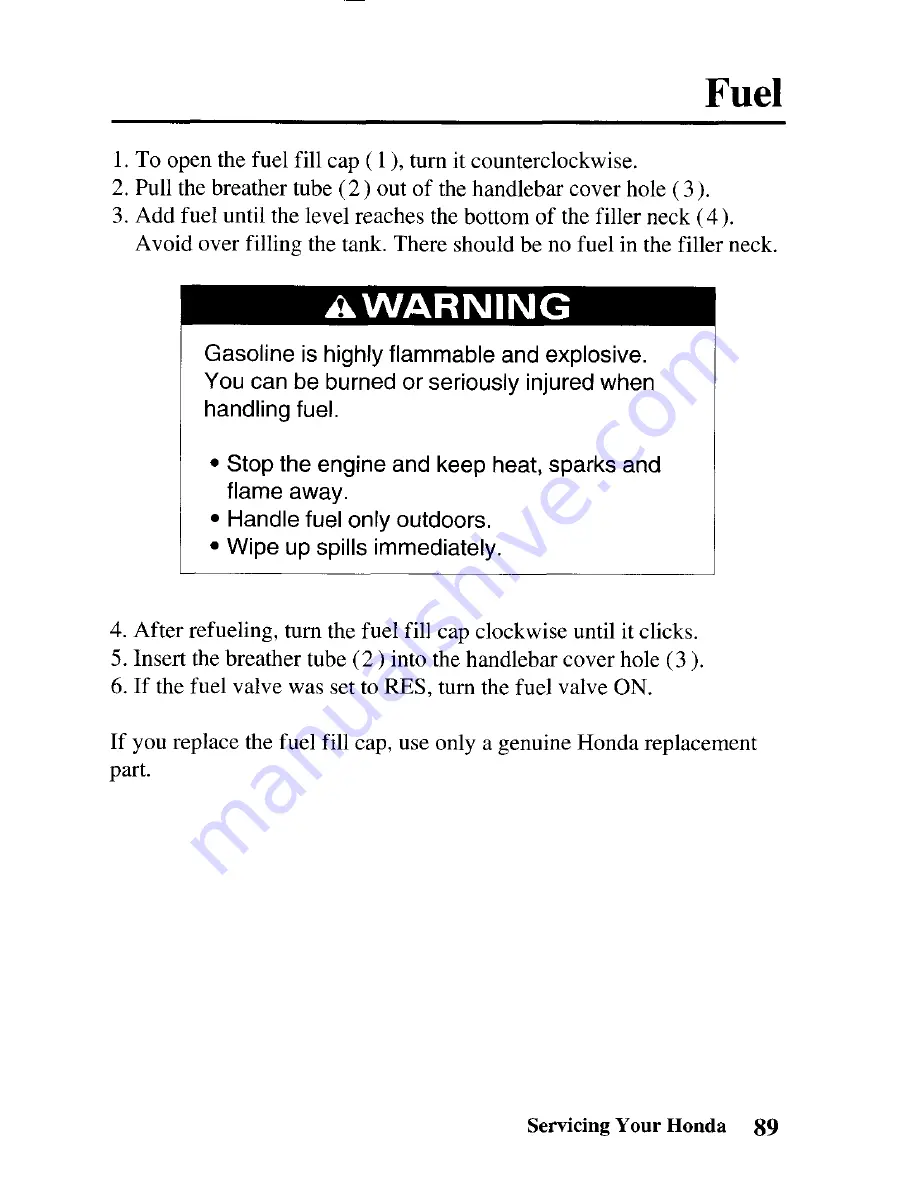 Honda 2003 TRX250EX Sportrax 250EX Owner'S Manual Download Page 97