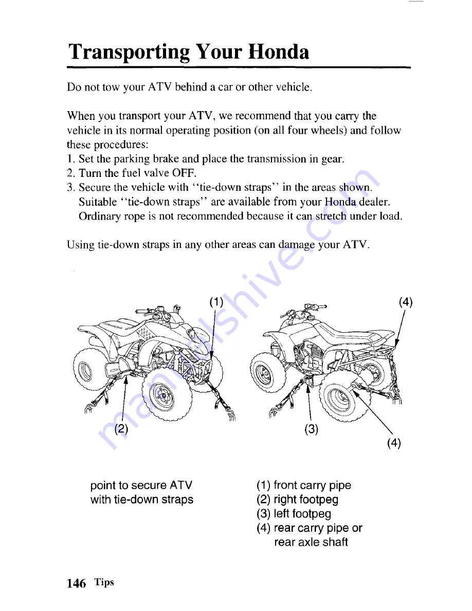 Honda 2003 TRX250EX Sportrax 250EX Owner'S Manual Download Page 154