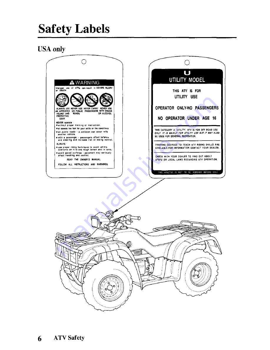 Honda 2003 TRX450FE Fourtrax Foreman FE Скачать руководство пользователя страница 15