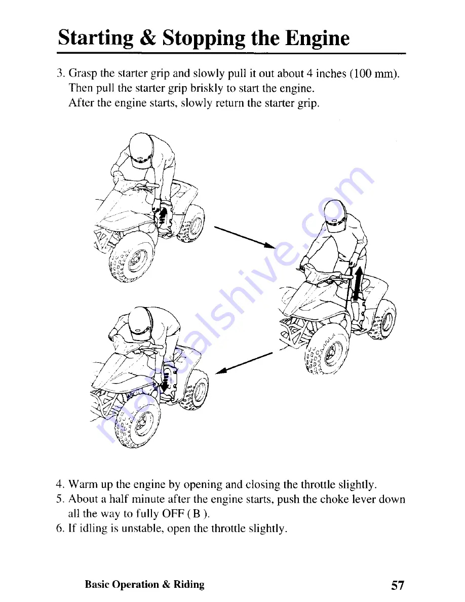 Honda 2003 TRX90 Sportrax 90 Owner'S Manual Download Page 64