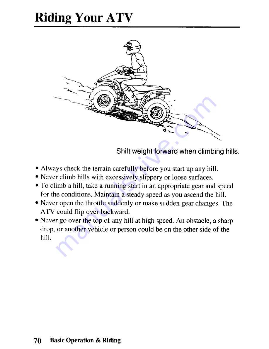 Honda 2003 TRX90 Sportrax 90 Owner'S Manual Download Page 77