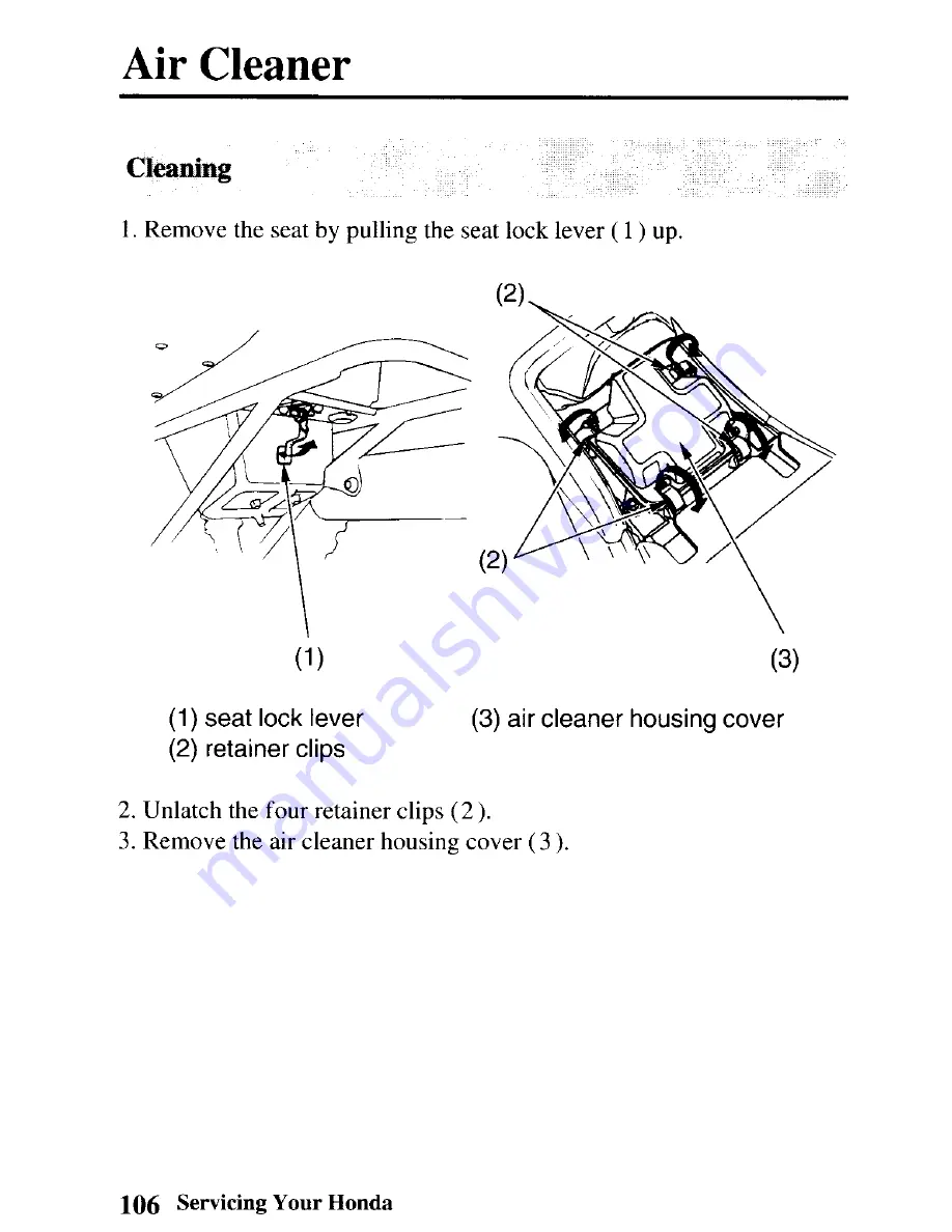 Honda 2003 TRX90 Sportrax 90 Owner'S Manual Download Page 113