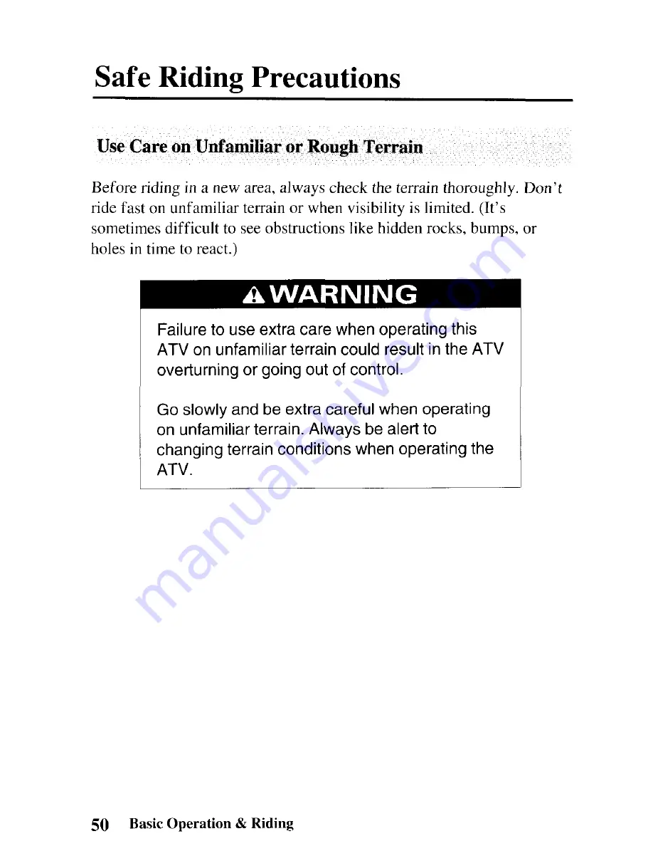 Honda 2005 TRX500TM Fourtrax Foreman Owner'S Manual Download Page 59