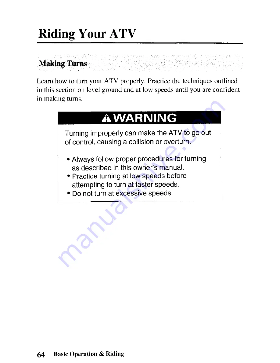 Honda 2005 TRX500TM Fourtrax Foreman Owner'S Manual Download Page 73