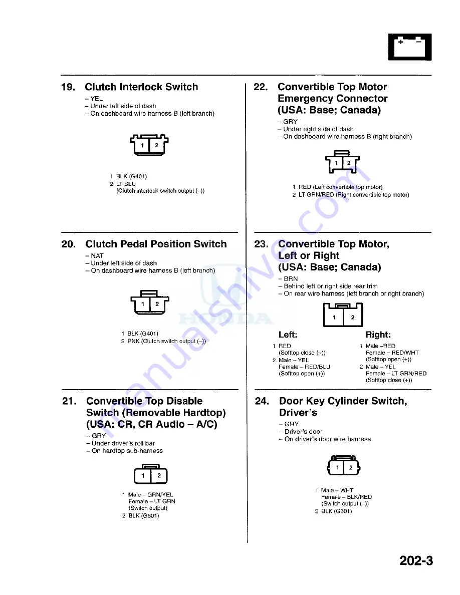 Honda 2008 S2000 Manual Download Page 199