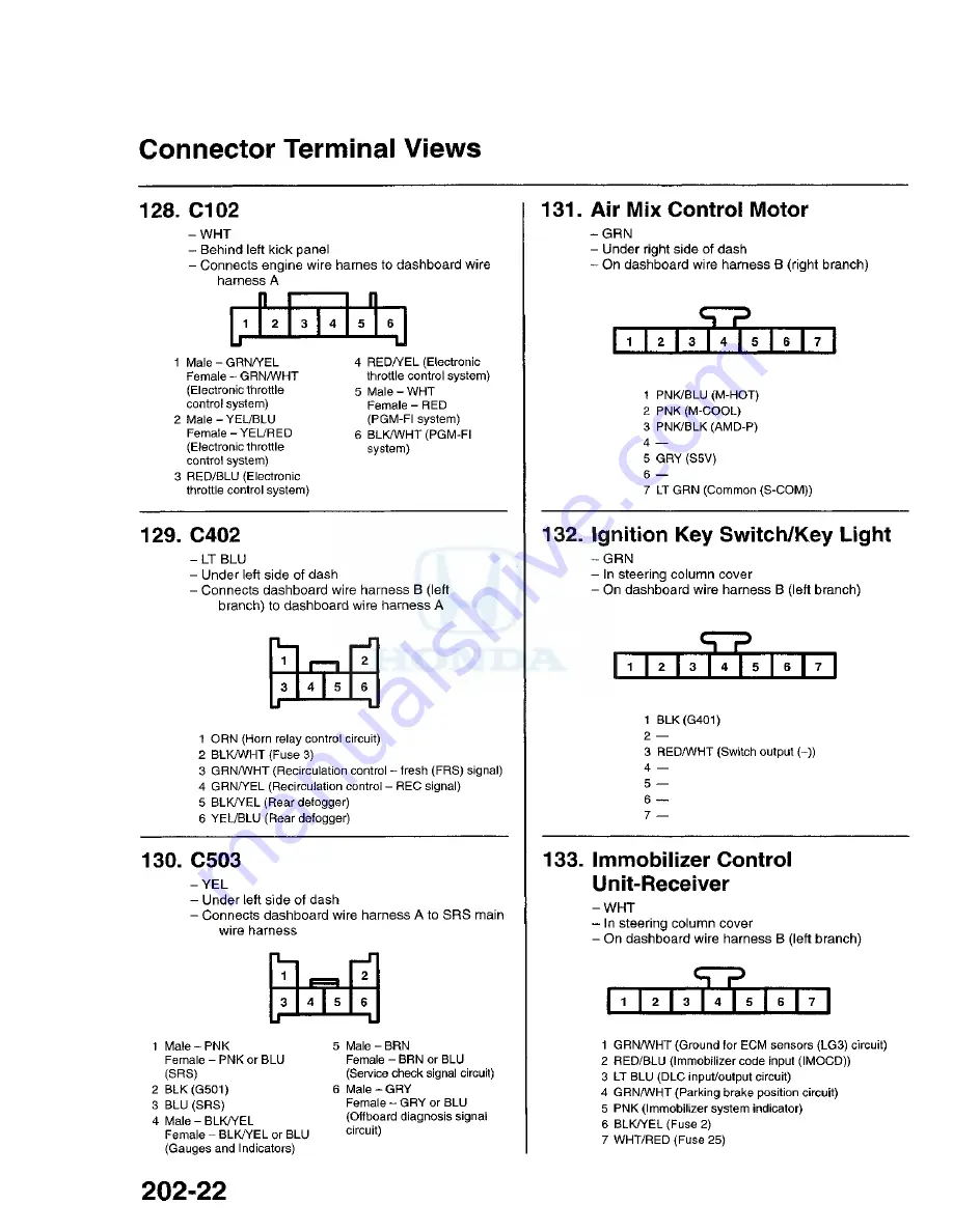 Honda 2008 S2000 Manual Download Page 218