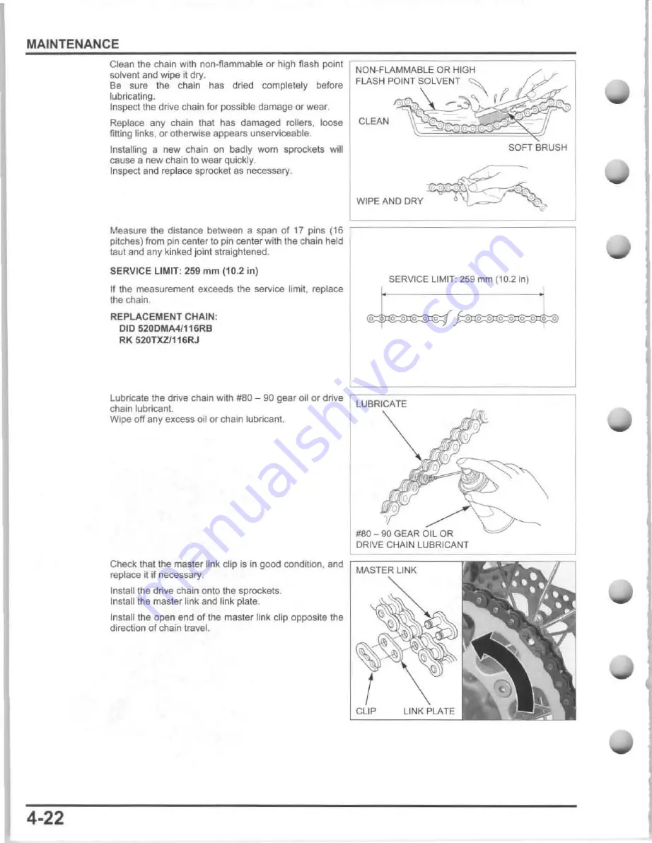 Honda 2009 crf 450r Скачать руководство пользователя страница 102