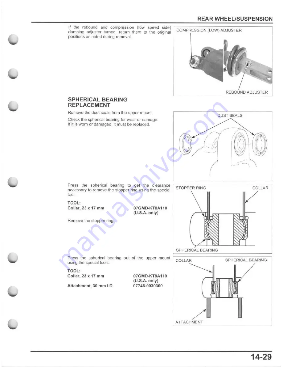 Honda 2010 CRF250R Service Manual Download Page 373