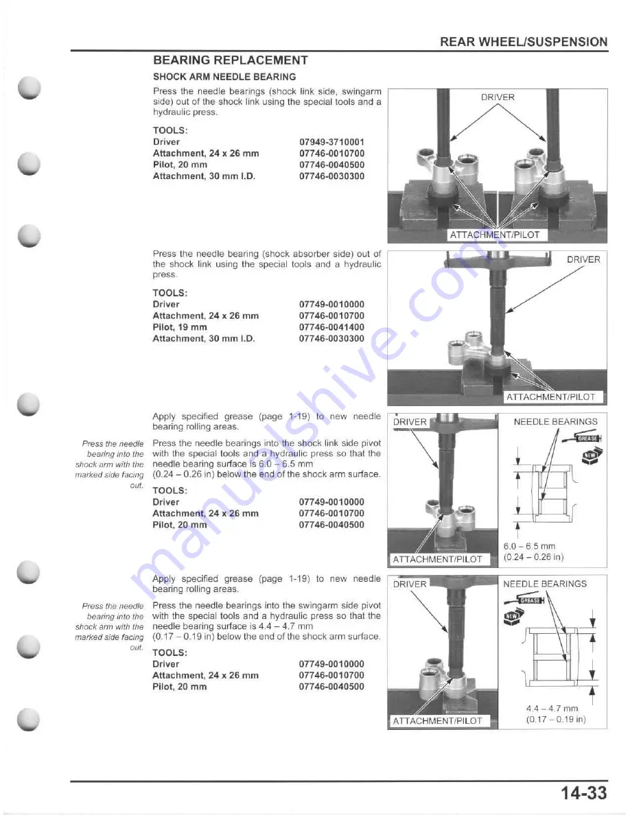 Honda 2010 CRF250R Service Manual Download Page 377