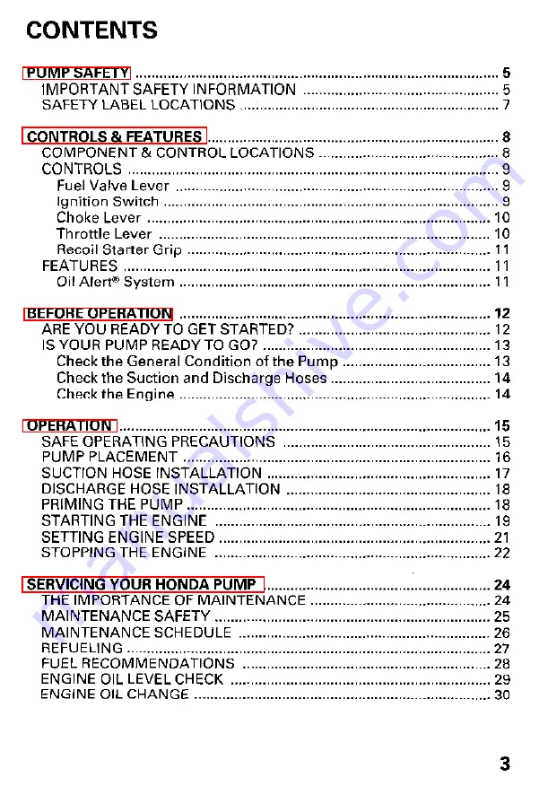 Honda and WT40X Owner'S Manual Download Page 5