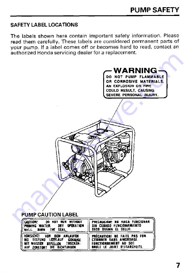 Honda and WT40X Owner'S Manual Download Page 9