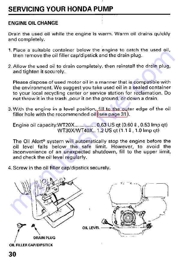 Honda and WT40X Owner'S Manual Download Page 32