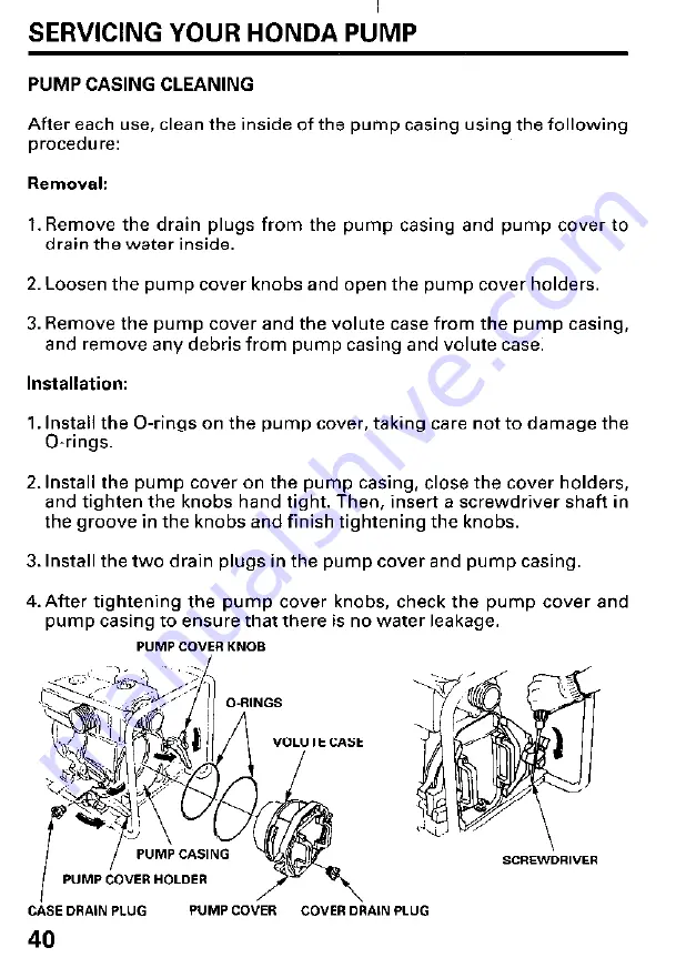 Honda and WT40X Owner'S Manual Download Page 42