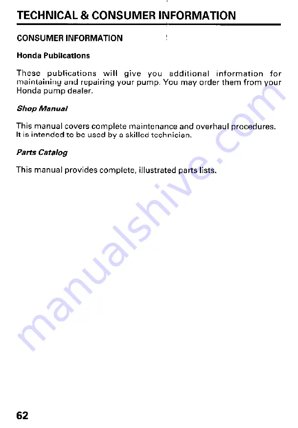 Honda and WT40X Owner'S Manual Download Page 64